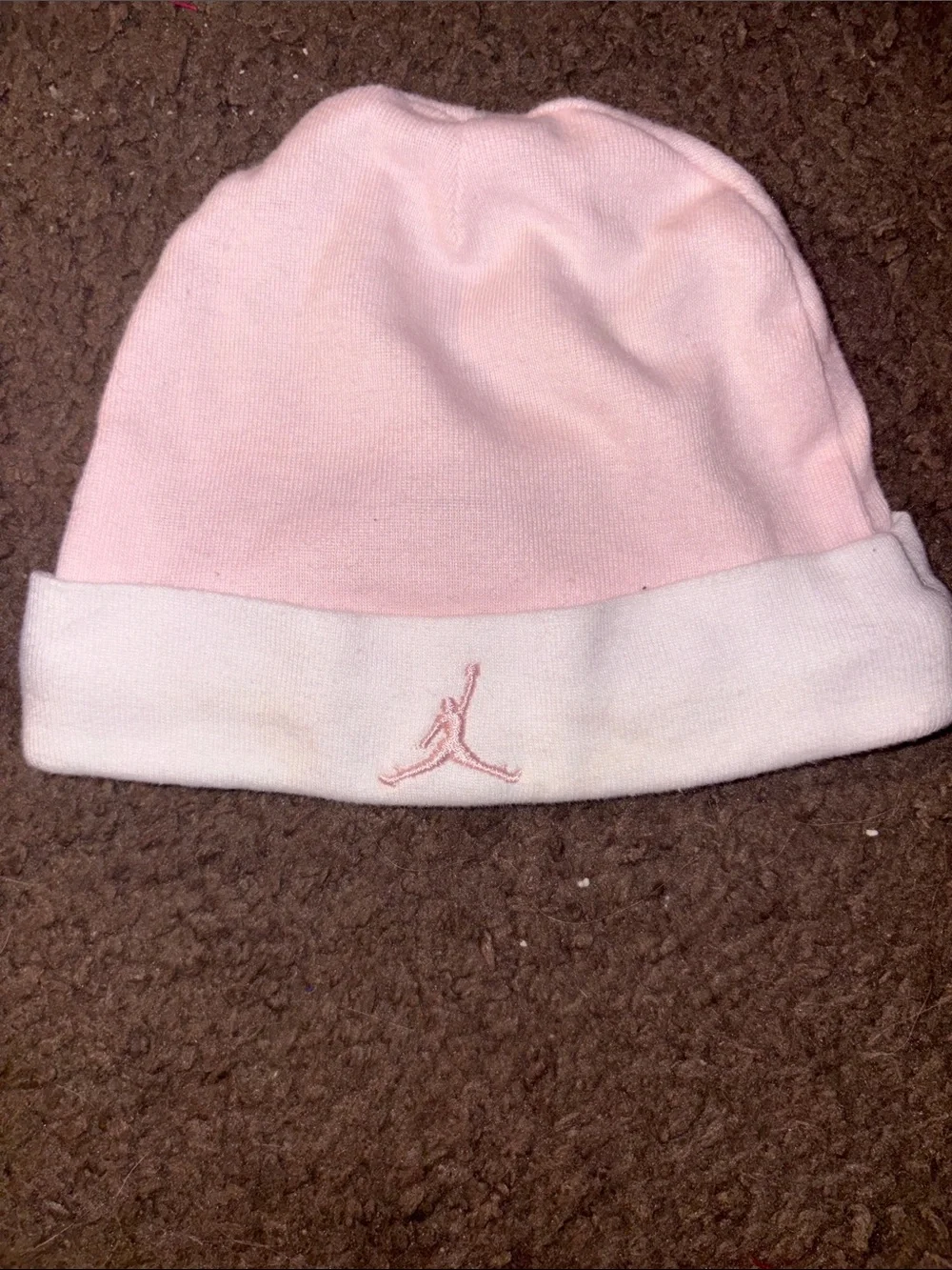 Jordan Baby 4Piece Beanie & Bib Set - Coral, White, Black, Light Pink